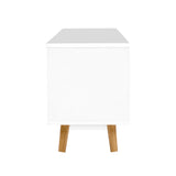 Gino Series 120cm TV Cabinet – Contemporary White Wood Entertainment Unit
