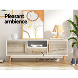 Gino Series 120cm TV Cabinet – Contemporary White Wood Entertainment Unit