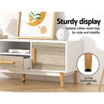 Gino Series 120cm TV Cabinet – Contemporary White Wood Entertainment Unit