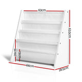 Kids Bookshelf 4 Tiers Bookcase Rack Organiser