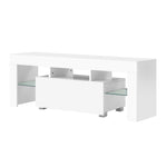 White Elo 130cm LED Entertainment Unit & TV Cabinet