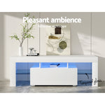 White Elo 130cm LED Entertainment Unit & TV Cabinet