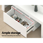 White Elo 130cm LED Entertainment Unit & TV Cabinet