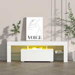 White Elo 130cm LED Entertainment Unit & TV Cabinet