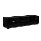 Sleek 140cm TV Cabinet Entertainment Unit – Black Jim
