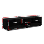 Sleek 140cm TV Cabinet Entertainment Unit – Black Jim