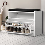 Shoe Cabinet Bench Shoes Storage Rack Organiser Drawer White 15 PairsThe Yak Merchant