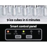 12kg Countertop Ice Maker Machine with Self-Cleaning – Silver