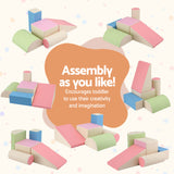 Keezi Kids Climbing Blocks 5-Piece Foam Toddler Playset Soft Indoor Climbing Toy Rocker