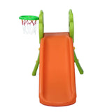 Kids slide set with basketball hoop, 100cm, eco-friendly design for safe playtime.