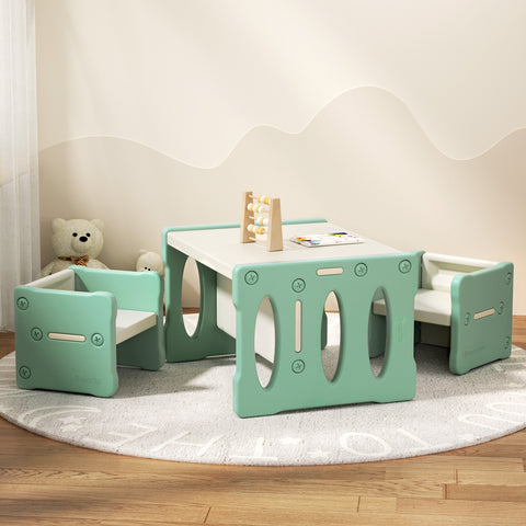 3PCS Kids Table and Chairs Set