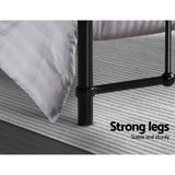 Artiss Bed Frame Metal Bed Frame LEO - Queen (Black)