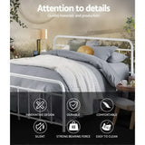 Artiss Bed Frame Metal Bed Frame LEO - Queen (White)