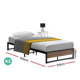 Artiss Bed Frame Metal Frame Bed Base OSLO - King SingleThe Yak Merchant