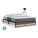 OSLO Bed Frame Metal Frame Bed Base - QueenThe Yak Merchant