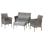 Gardeon 4 Seater Outdoor Sofa Set Wicker Setting Table Chair FurnitureThe Yak Merchant