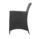 Gardeon 3PC Outdoor Bistro Set Patio Furniture Wicker Chairs Table CusThe Yak Merchant