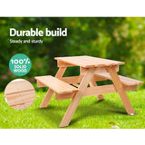 Kids Outdoor Table and Chairs Picnic Bench Set Children WoodenThe Yak Merchant