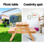 Kids Outdoor Table and Chairs Picnic Bench Set Children WoodenThe Yak Merchant