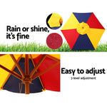 Kids Wooden Picnic Table Set with UmbrellaThe Yak Merchant