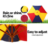 Kids Wooden Picnic Table Set with UmbrellaThe Yak Merchant