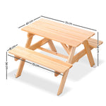 Kids Wooden Picnic Table Set with UmbrellaThe Yak Merchant