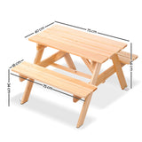 Kids Wooden Picnic Table Set with UmbrellaThe Yak Merchant