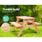 Kids Wooden Picnic Table Set with UmbrellaThe Yak Merchant