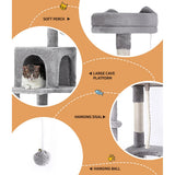 i.Pet Cat Tree Tower Scratching Post Scratcher 161cm Condo House Trees Grey