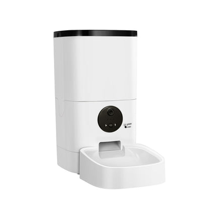 Smart Pet Feeder 6L with Camera – Automatic Food Dispenser (White)