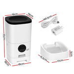 Smart Pet Feeder 6L with Camera – Automatic Food Dispenser (White)