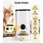 Smart Pet Feeder 6L with Camera – Automatic Food Dispenser (White)