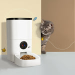 Smart Pet Feeder 6L with Camera – Automatic Food Dispenser (White)