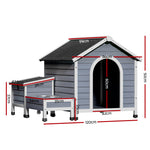 Large Wooden Dog Kennel House – Outdoor & Indoor Pet Cabin for Puppies