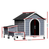 Large Wooden Dog Kennel House – Outdoor & Indoor Pet Cabin for Puppies