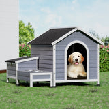 Large Wooden Dog Kennel House – Outdoor & Indoor Pet Cabin for Puppies
