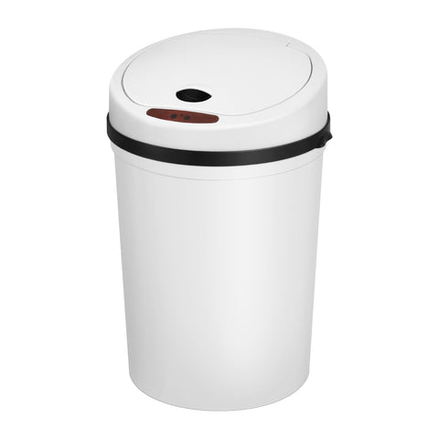 Smart 9L Motion Sensor Trash Can – Hands-Free White Kitchen Bin