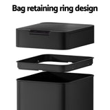 Devanti 50L Sensor Bin Motion Rubbish Bins Kitchen Automatic Trash Can Black