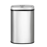 Touch-Free 50L Motion Sensor Bin – Sleek Automatic Trash Can in Silver