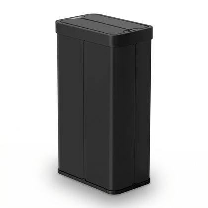 Devanti Rubbish Bin 70L Automatic Sensor Kitchen Bin, Slim Smart Garbage Can Touchless Rectangular with Liner Holder, Fully Closed Lid for Bedroom, Bathroom, Living Room, Black
