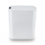 Devanti Automatic Trash Bin with Lid 25L Motion Sensor Kitchen Bin Touchless Garbage Can Plastic Slim Rubbish Bin with Liner Holder for Kitchen, Home, Office, White
