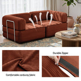 Artiss Convertible Folding Sofa Bed Orange