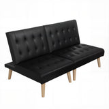 Artiss Sofa Bed Couch 2 Seater Lounge Fabric Black