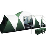 12 Person Family Camping Tent – 3 Room Large Outdoor Hiking & Beach Shelter