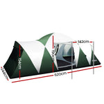 12 Person Family Camping Tent – 3 Room Large Outdoor Hiking & Beach Shelter
