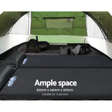 12 Person Family Camping Tent – 3 Room Large Outdoor Hiking & Beach Shelter