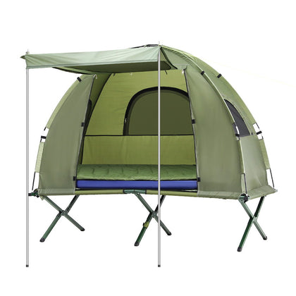 Single Person 5-in-1 Camping Tent Cot with Built-In Air Mattress