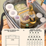 Blue Portable Insulated Cooler Bag for Camping & Picnics - Durable Outdoor Storage Tote