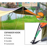 Rubber Straps with Hooks 16 Pieces Green, for Camping Tents, Tarpaulins, and Awnings
