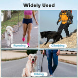 1.8m Long Dog Training Leash - Durable, tension-free polyester dog leash with two padded handles and reflective thread - For small and medium-sized dogs - Black
